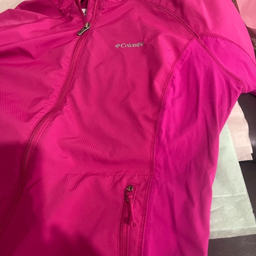 Columbia Pink Jacket XL HOODIE light iweight, great for spring weather, NEW - Picture 14 of 14